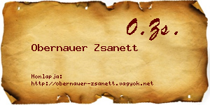 Obernauer Zsanett névjegykártya